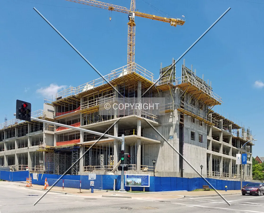 View from the southeast during construction; July 16, 2016
