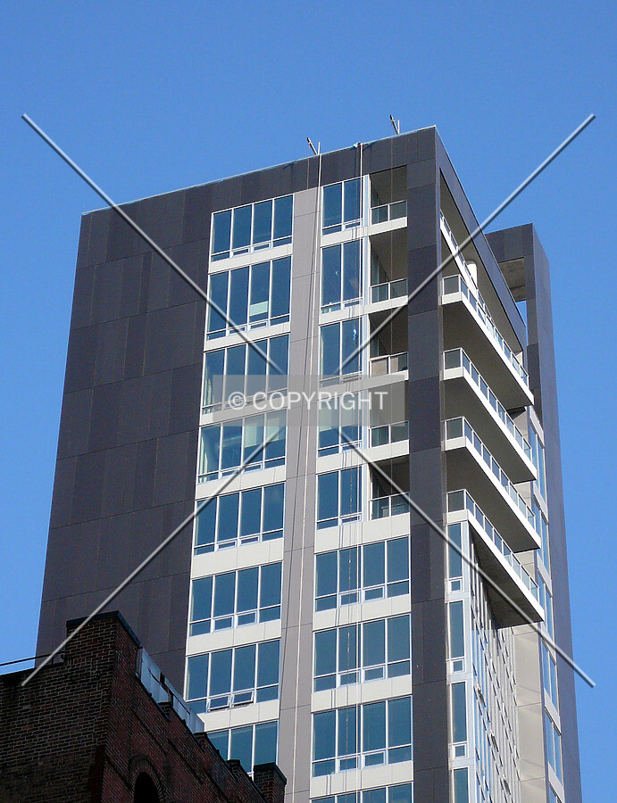 Top of west facade