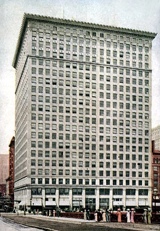Vintage view from the southeast showing the 1912 addition on the north side