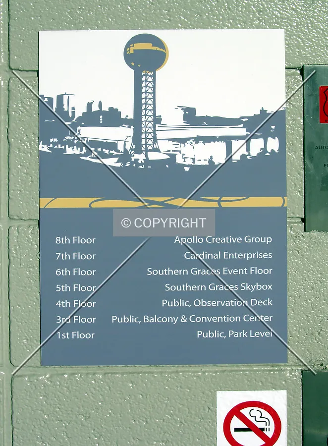 Tenant signage on the park side