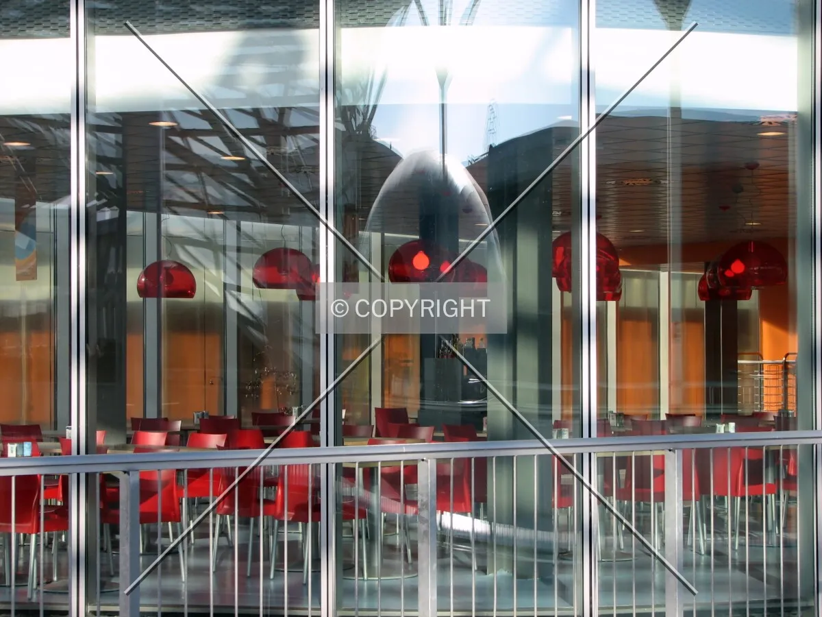A restaurant on the upper level