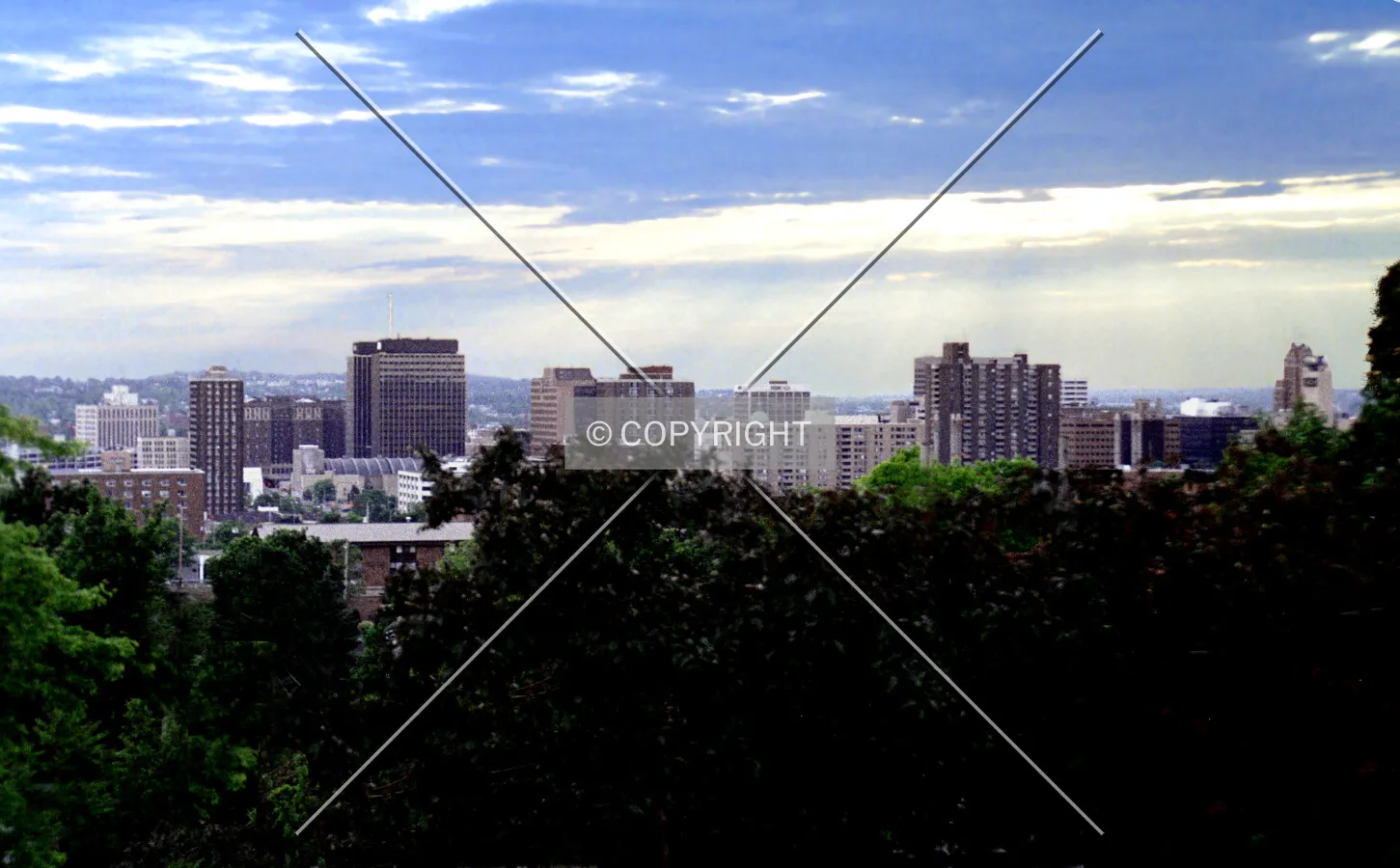 Downtown from the southeast
