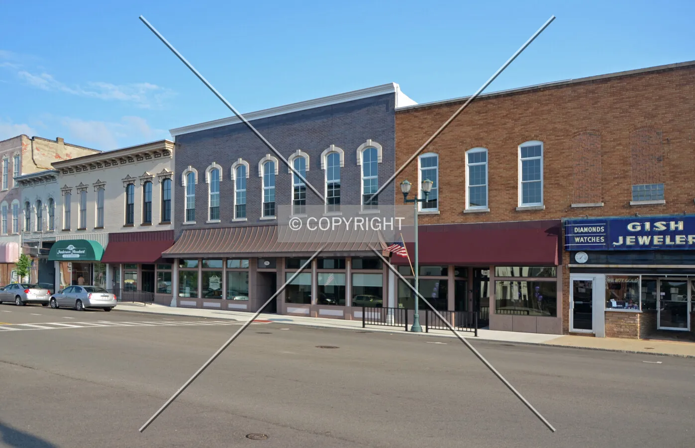 Contextual view from the northwest; July 9, 2013.