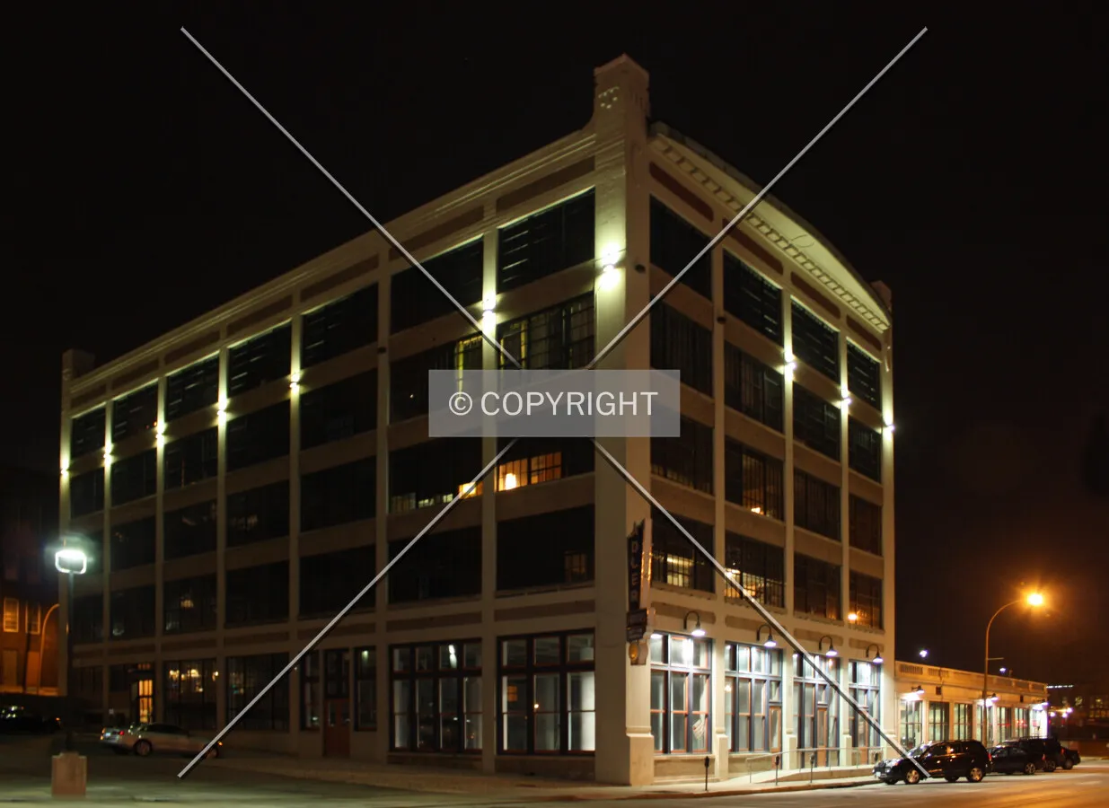 View from the southwest at night; November 28, 2014