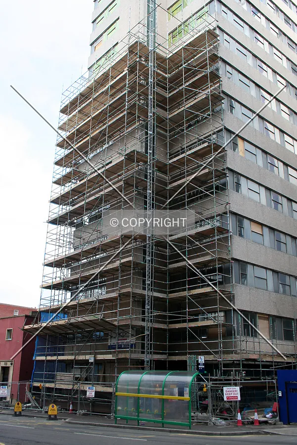 Looking at the base and scaffolding