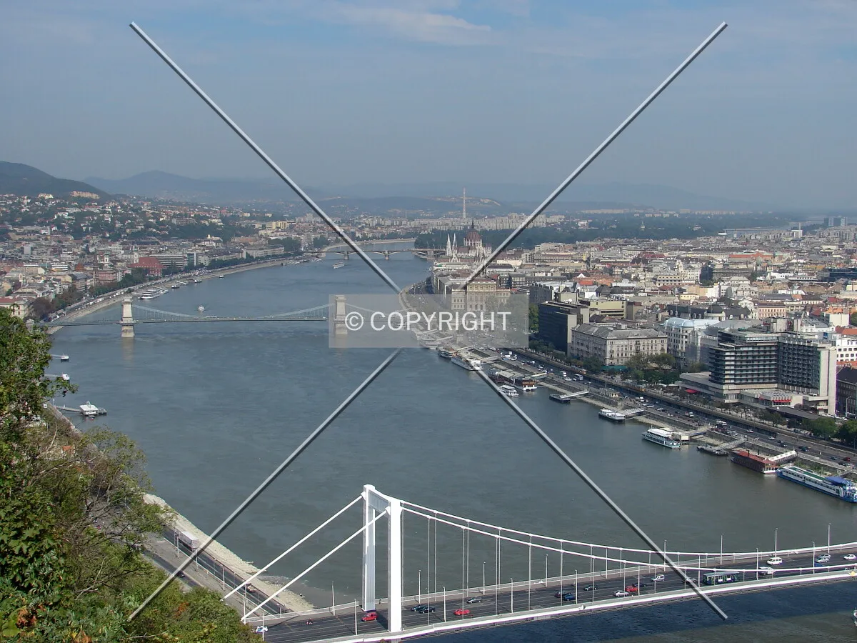 View over the Danube from Gellért Hill