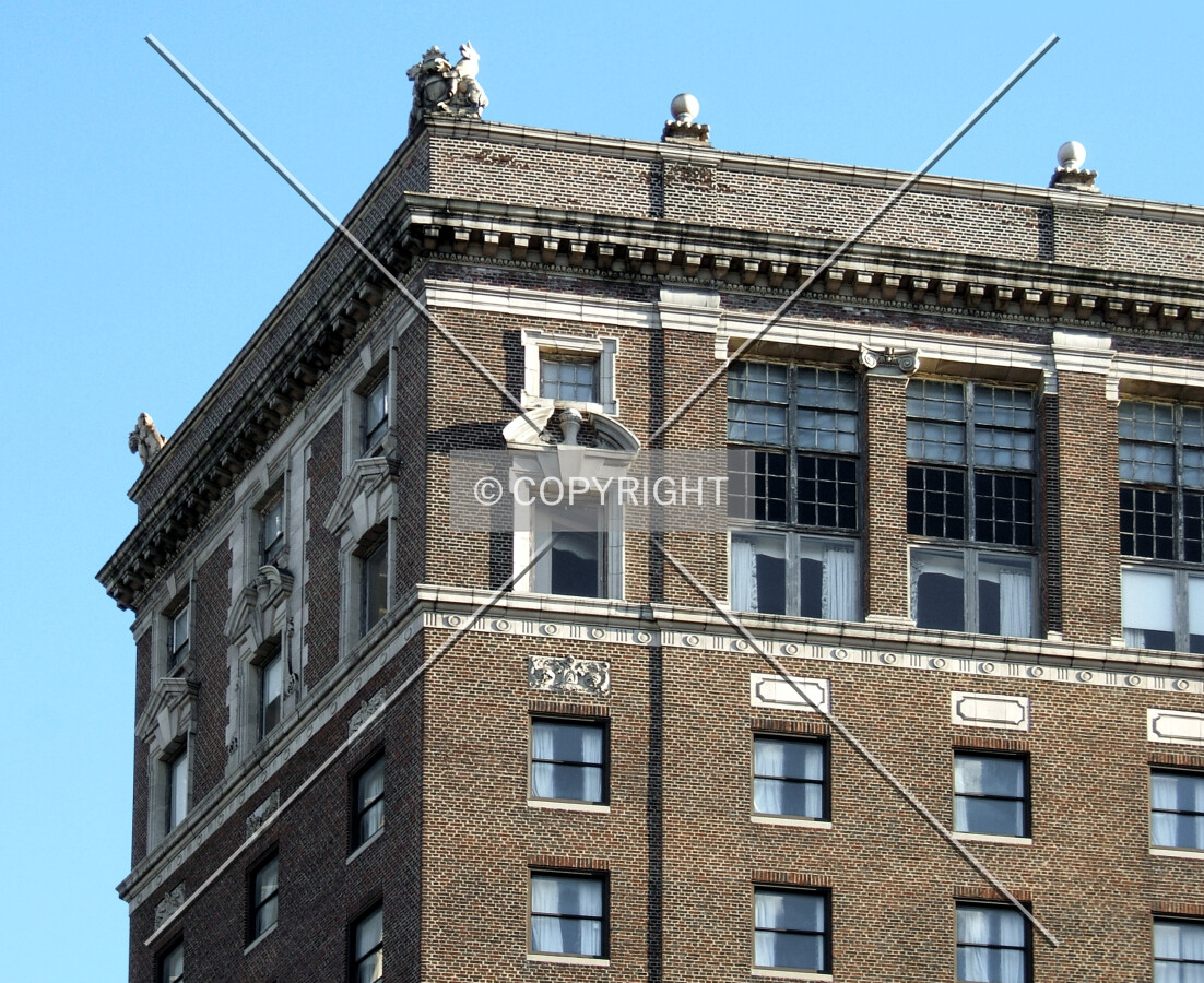 Cornice detail from the northwest