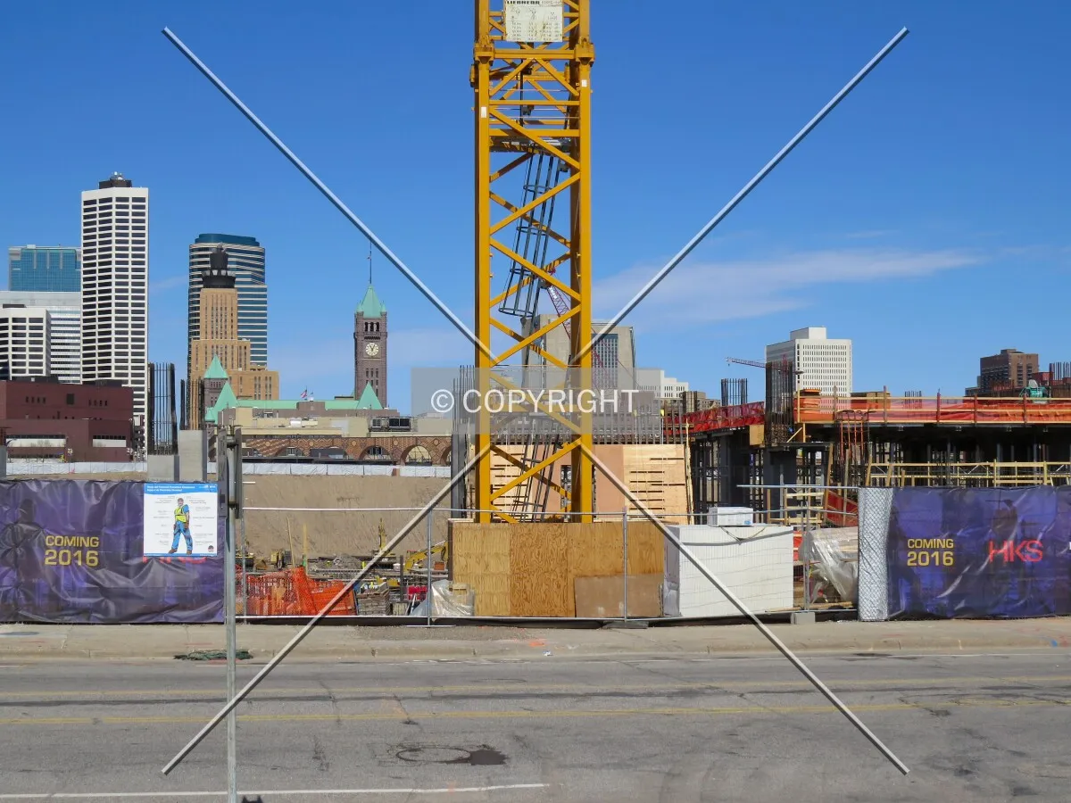 Base of the east tower crane