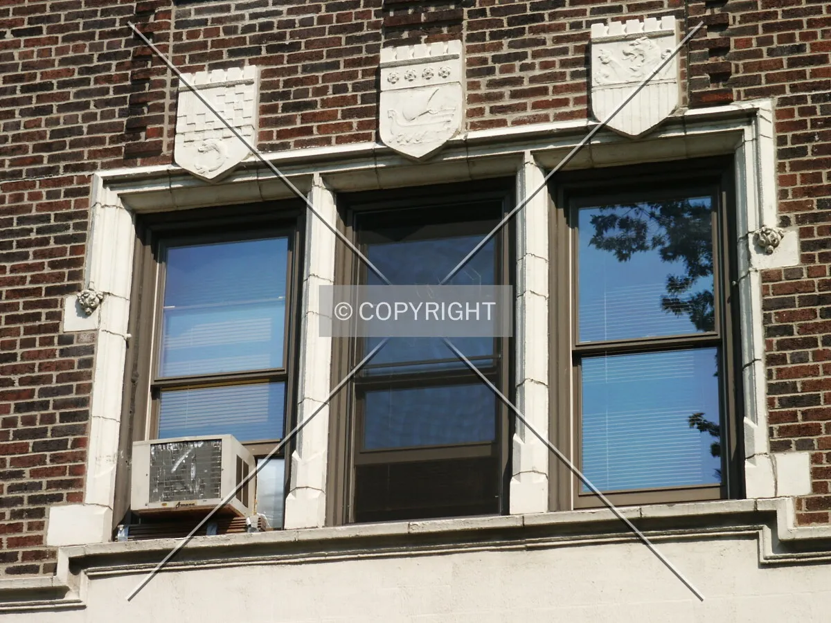 Second-floor windows
