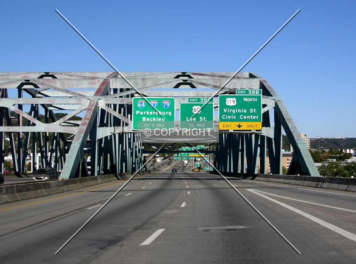 Traveling eastbound across the span