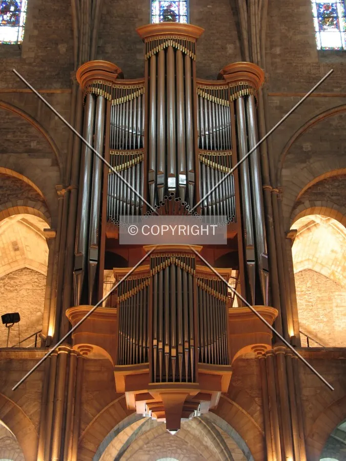 View on the organ at the north side of the nave