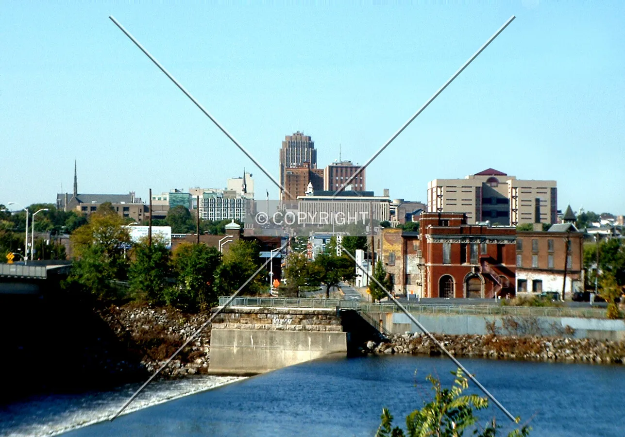 View from the east toward downtown