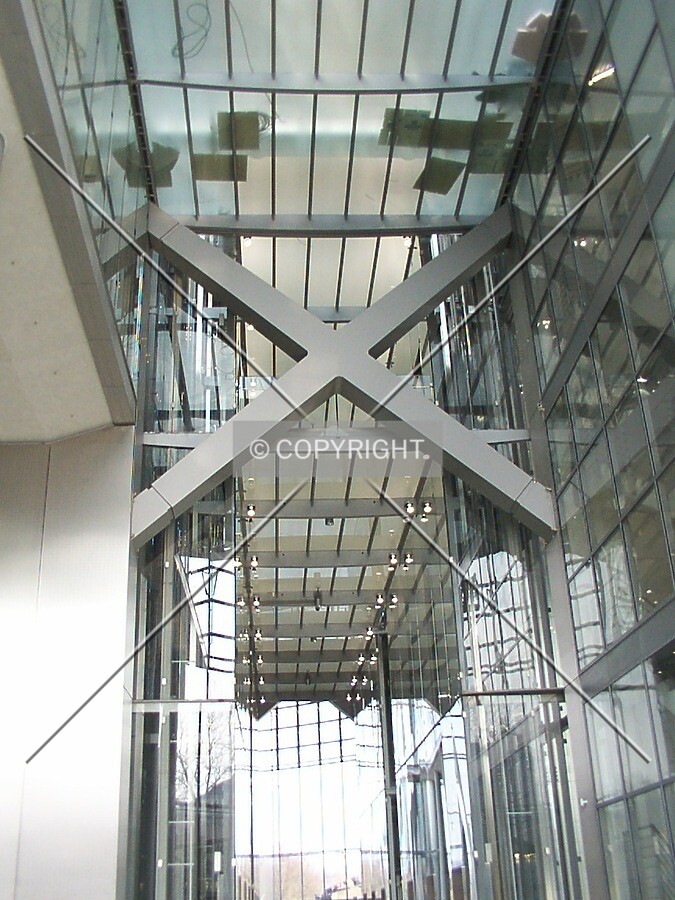 Cross-bracing over the elevator vestibule