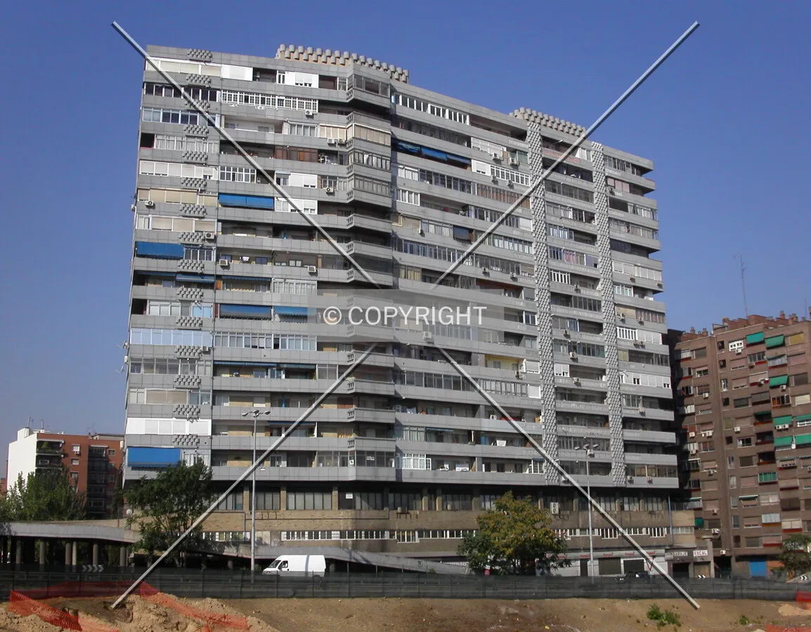 As seen from across Manzanares river