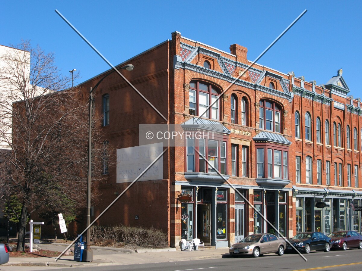 View to the north across West 7th Street