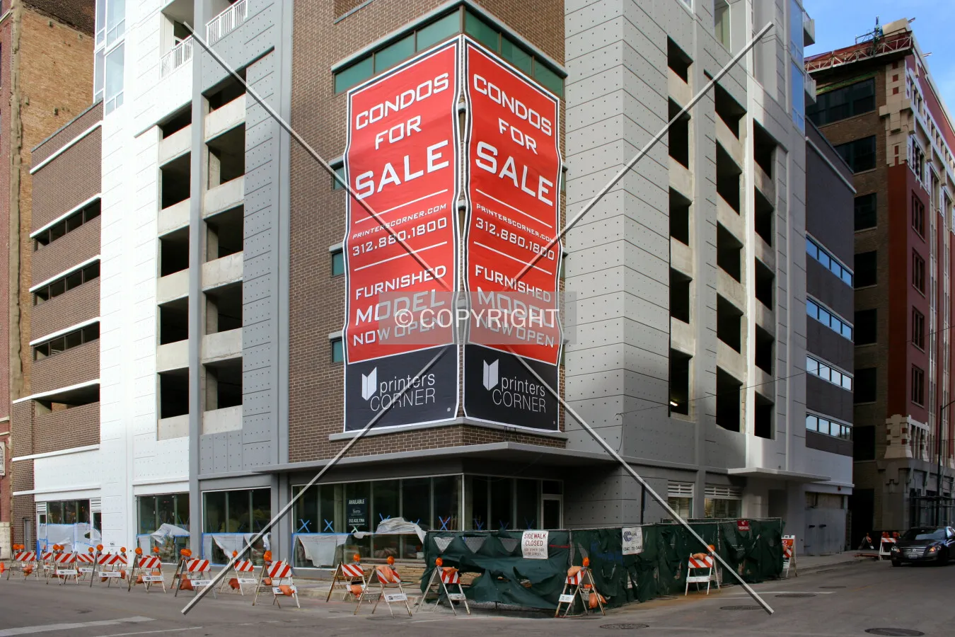 Southwest corner of the base