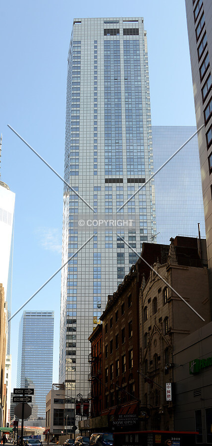 View from the southwest at Washington and Rector Streets