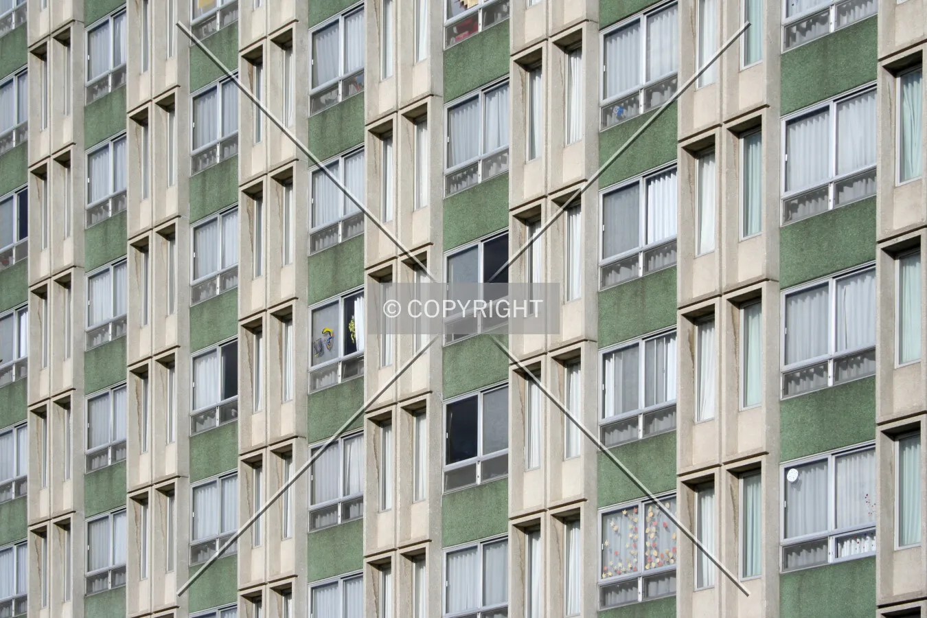 Detail of the south facade