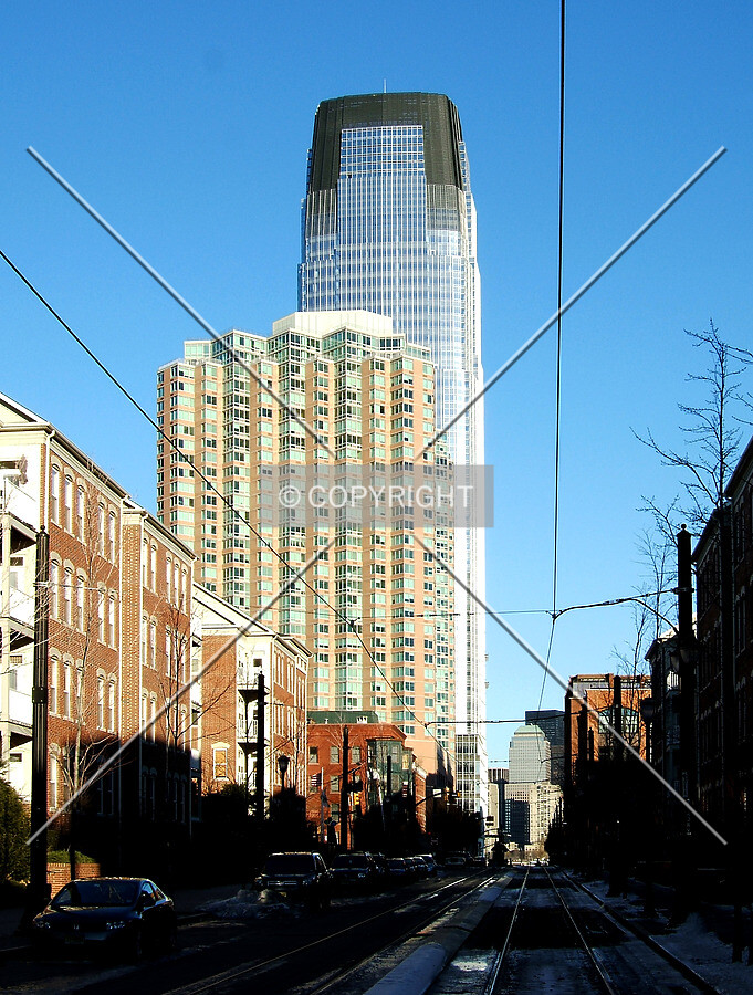 View from the west along Essex Street with 30 Hudson Street