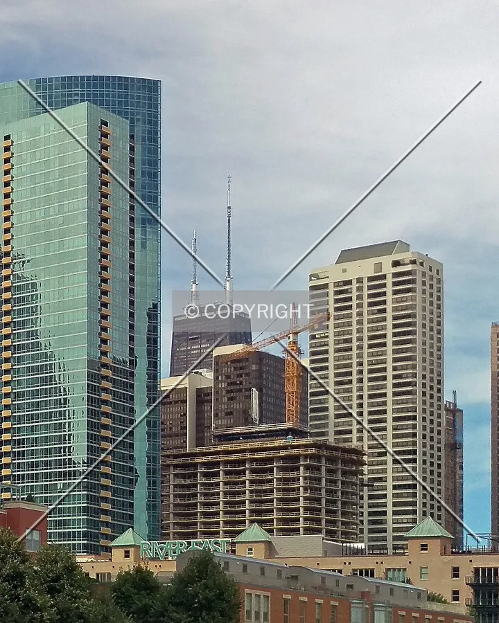Distant view from the southeast while under construction; September 9, 2015