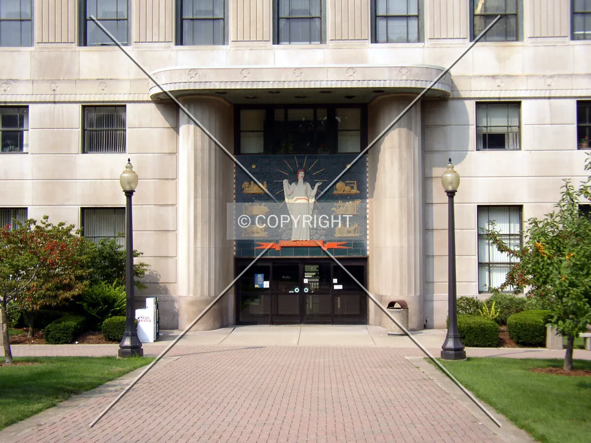 Main entrance on the western side