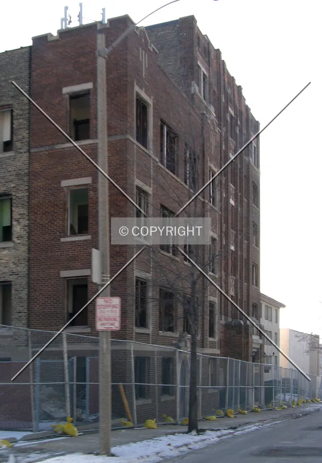 From North 17th Street to the north during demolition