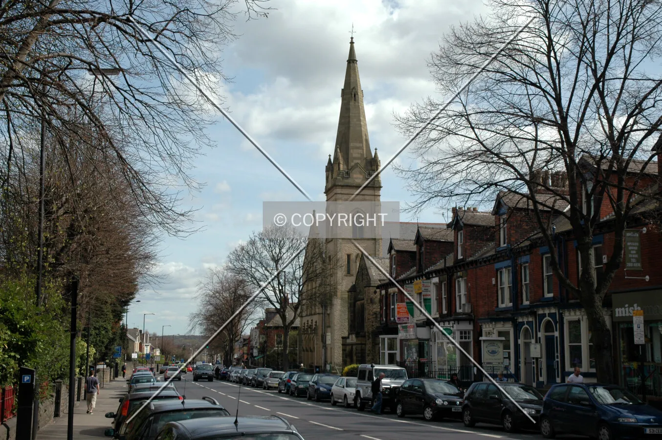 Looking east along Ecclesall Road