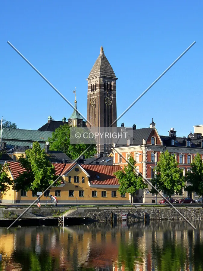 View from across the Motala Stream