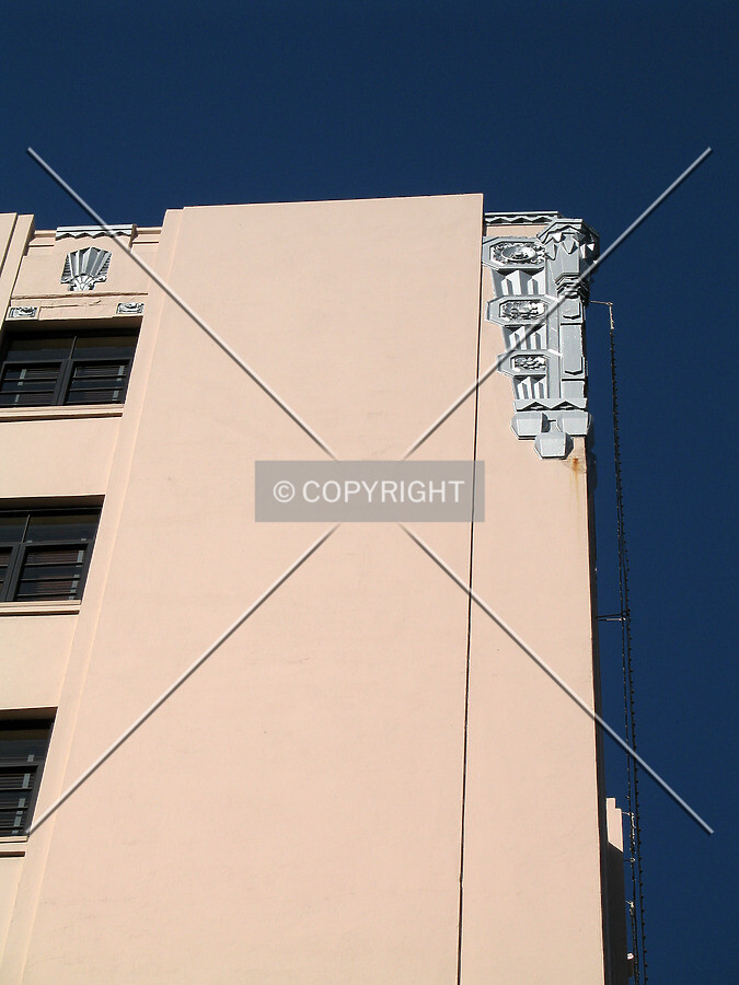 Art Deco details adorn the west facade
