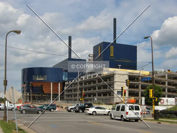 View to the northeast from Chicago Avenue