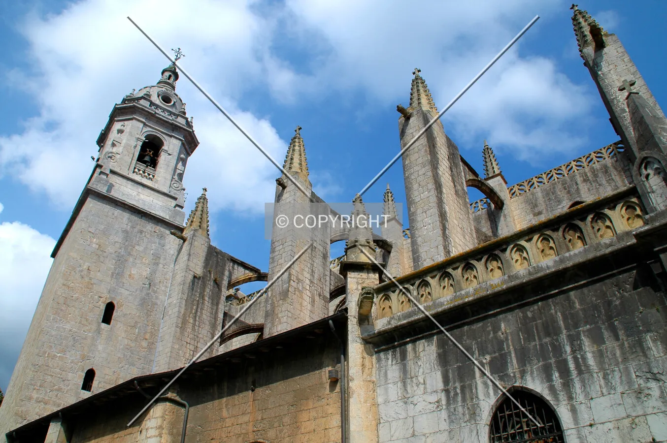 Looking up the south side