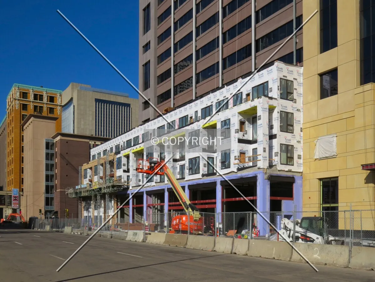 View to the northwest across 4th Street South