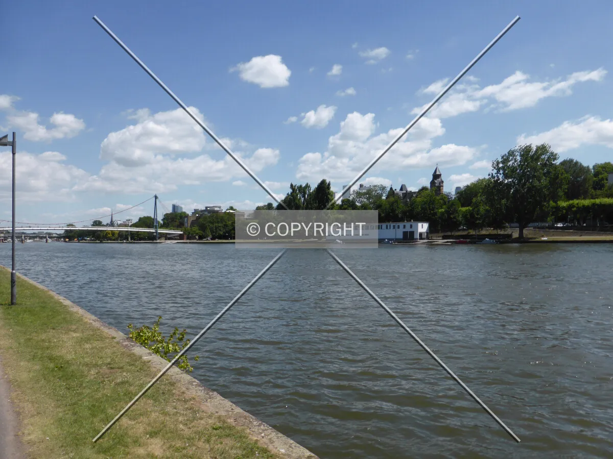 The Main river shore in Frankfurt