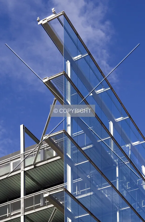 Top of the double-skin facade