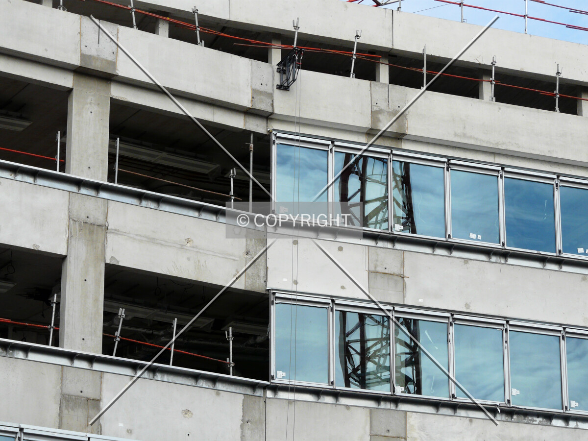 Cladding in progress