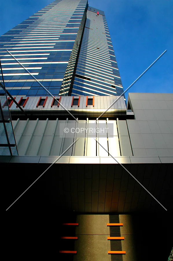 Looking up the northeast corner