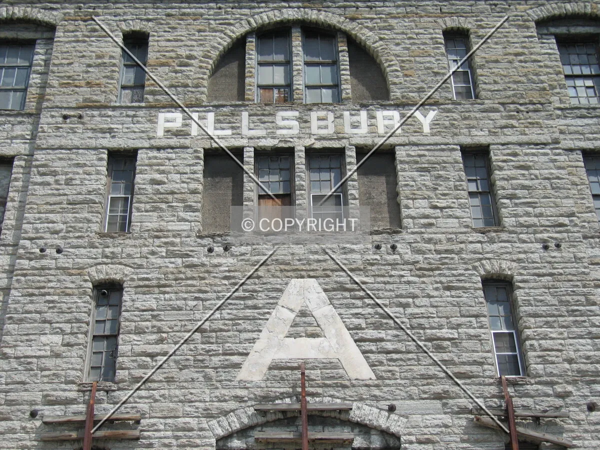 The mill's name written in stone