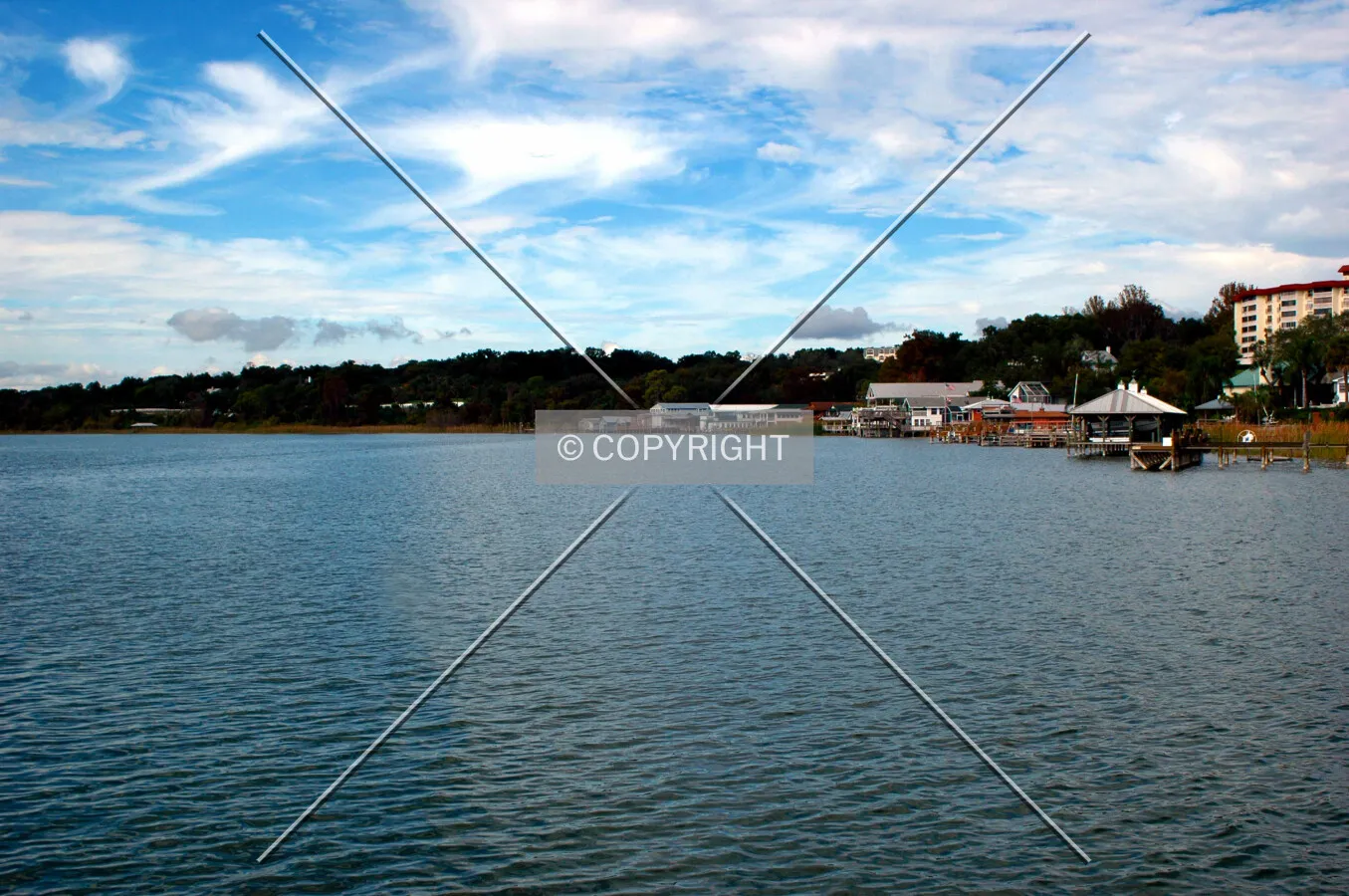 Looking northwest across Lake Dora