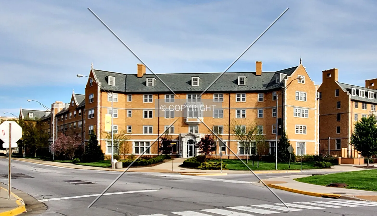 Northwest view; April 13, 2020