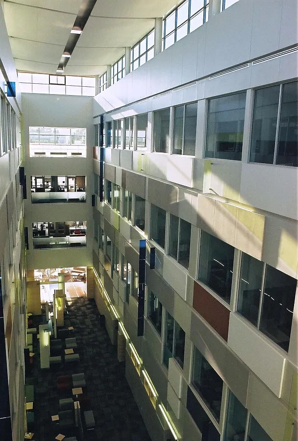 Interior view looking west