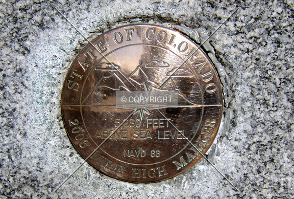 Mile high marker on the western steps