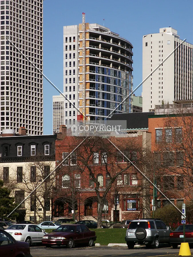 Looking northeast from Wells Street