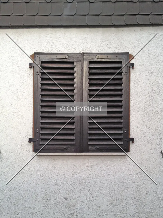 Outdoor window screens covering a window