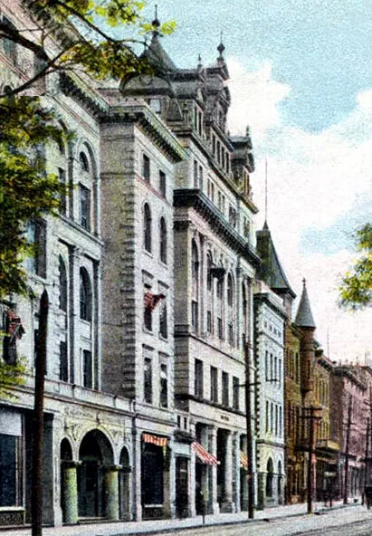 View from the southwest along Tryon Street