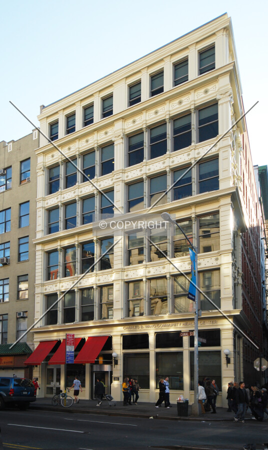 Viewed from the north along Canal Street