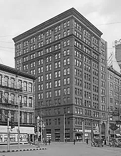 View from the southwest showing the addition at 507 Liberty Street