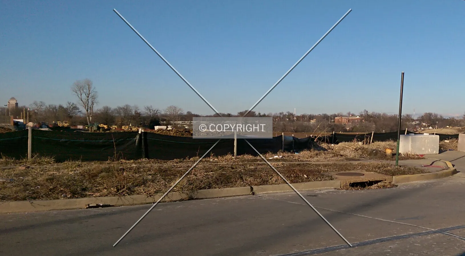 Site preparation from the south; February 2, 2015