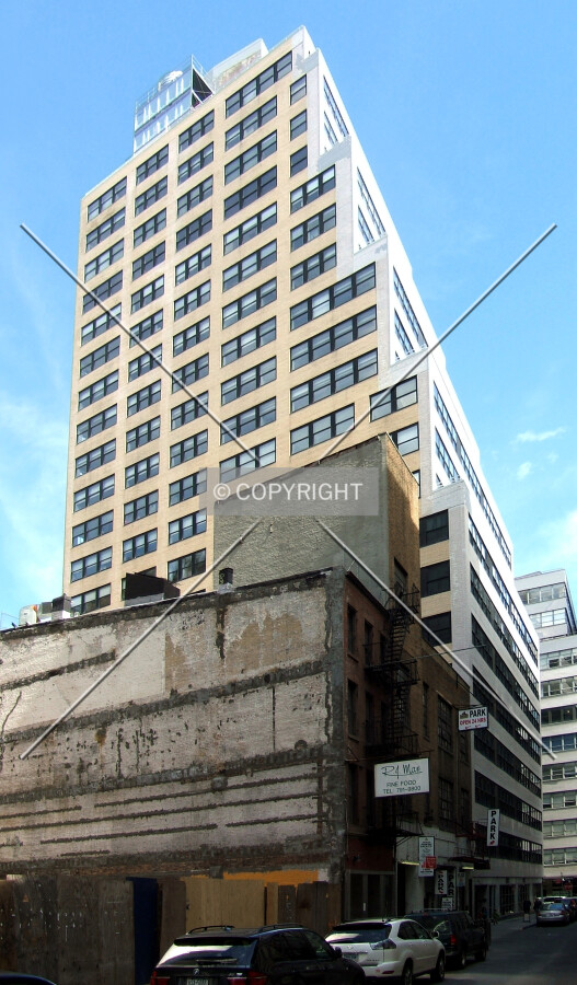 From the northwest on Vesey Street