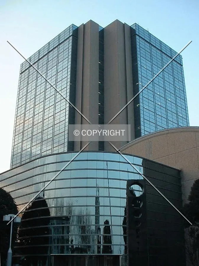 From the street at dusk