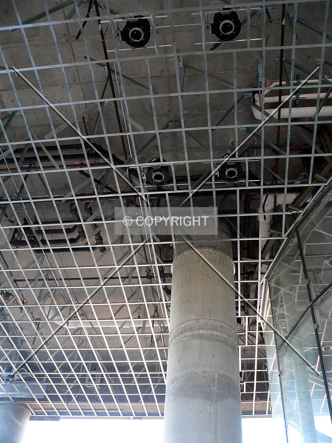 The underside of the second level from the car turn-around